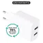 eSTUFF INFINITE weiß / USB-Ladegerät / 2x USB-A / 2x USB-C / 24 W / GRS-Recyclingkunststoff