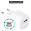 eSTUFF Infinite weiß / USB-Ladegerät / 12 W / 2,4 A / GRS-Recyclingkunststoff