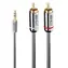 Lindy Cromo / Audiokabel / 3,5-mm-Klinkenstecker - 2x Cinch / 0,5 m / Anthrazit