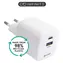 eSTUFF INFINITE GRS weiß / Ladegerät / USB-C + USB-A / 67 W