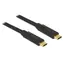 DeLock USB-C-Kabel schwarz / USB-Kabel / USB 3.1 Gen 1 (5 Gbit/s) / Typ-C auf Typ-C / PD 5 A E-Marker / 2 m