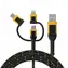 DeWalt DXMA131-1356-DWG schwarz / Datenkabel / USB-A (M) - USB-C (M) + Micro-USB (M) + Lightning (M) / 1,8 m
