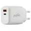 JUPIO Dual-USB-GaN-Ladegerät / Ladeadapter / GaN / USB-A + USB-C / 30 W / mit Durchgangsbuchse