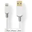 Nedis Lightning-Kabel 2 m weiß/grau / Datenkabel / USB-A 2.0 (M) - Lightning 8-Pin (M) / 480 Mbit/s / Vergoldete Anschlüsse