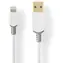 Nedis weiß, grau / Datenkabel / USB-A (M) - Lightning (M) / USB 2.0 / 480 Mbit/s / vergoldete Anschlüsse / 3 m