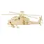 Woodcraft -3D-Puzzle „Apache -Hubschrauber“ / ab 6 Jahren / Schwierigkeitsgrad: mittel