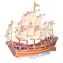 Woodcraft -3D-Puzzle „Buntes Segelschiff“ PC131 / ab 8 Jahren / Schwierigkeitsgrad: mittel