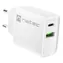 Natec Ribera weiß / Ladegerät / 1x USB-C + 1x USB-A / 20W / PD 3.0