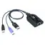 Aten USB DisplayPort Virtual Media / KVM-Adapter / DisplayPort + USB + RJ-45 / 1920x1200 / Schwarz