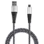 2GO USB-A - Micro-USB 1 m silber / Daten- und Ladekabel / Nylon