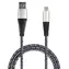 2GO USB-C 1 m silber / Datenkabel / USB 3.2 Gen 1 / Nylon