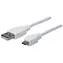 Manhattan USB 2.0 A - Micro-B weiß / Kabel / 1 m / 480 Mbit/s