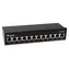 Schwarz / Equip / 12x RJ45 / Cat6a / Geschirmt / 500 MHz / Desktop