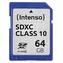 INTENSO SDXC-Karte 64 GB / Speicherkarte / Klasse 10