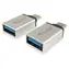 Equip silber / USB-C auf USB-A 3.0 Adapter / Aluminium / 5 Gbit/s / 2 Stück