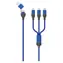 2GO 797360 Schwarz, Blau / 3-in-1-Ladekabel / USB-A, USB-C / Micro-USB, USB-C, Lightning / 1,2 m