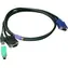 LevelOne KVM-Kabel VGA/USB/PS2 schwarz / KVM-Kabel / 1,8 m / VGA, USB-A, PS/2