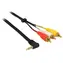 DeLock Klinkenstecker 3,5 mm 90° > 3x Cinch schwarz / Audiokabel / 1,5 m