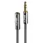 Lindy Cromo Line anthrazit / Audio-Verlängerungskabel / 3,5-mm-Klinkenstecker / 3 m