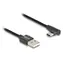 DeLock schwarz / Kabel USB 2.0 Typ-A (M) - USB-C (M) / 480 Mbit/s / 0,5 m