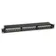 Patchpanel mit 24 RJ-45- Equip , schwarz / Patchpanel / Cat6 FTP / 1 HE / 19" / 250 MHz