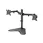 Schwarzer Equip -Tischhalter für zwei Monitore (17-32 Zoll, VESA 75-100 mm, 360° drehbar, Tragkraft 8 kg)