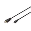 Digitus HDMI Micro-Standard-Anschlusskabel 1 m / Typ DA / 1.4 / High Speed Ethernet / 4K