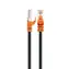 Schwaiger CAT7 Netzwerkkabel, schwarz/orange, S/FTP, RJ-45, 10 Gbit/s, 600 MHz, 2 m
