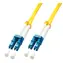 Lindy LC/LC 15 m gelb / Optisches Patchkabel / Singlemode OS2 / 9/125 µm / Duplex