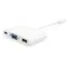 Equip: USB-C weiß / USB-C-Adapter / VGA / USB-A / PD 60W / 0,15 m