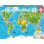 Educa Puzzle-Weltkarte mit Mädchen / 150 Teile / ab 6 Jahren