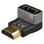 Goobay 72011 schwarz/silber / HDMI-Adapter / 270° abgewinkelt / 8K/60Hz / vergoldet