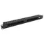 Xtendlan 1HE 4,0×4,5 cm / Patchpanel / Vollmetall mit Abdeckung / 19"-Rack