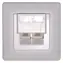 Xtendlan Anschlussdose / 2x RJ-45 / Cat5e / UTP / Unterputz / abgewinkelte Steckdose
