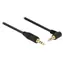 DeLock 83760 schwarz / Audiokabel / 3,5-mm-Klinkenstecker (Stecker auf Stecker) / abgewinkelter Stecker / 5 m