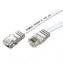 Goobay 95156 weiß / Patchkabel / Cat6 U/UTP flach / 10 m / RJ-45