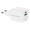 Conceptronic ALTHEA15W weiß / USB-Ladeadapter / 1x USB-A / 1x USB-C / 20 W / GaN
