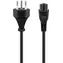 Goobay 93960 schwarz / Netzkabel / Schweizer Stecker Typ J - C5 / 1,8 m