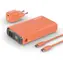 RealPower PB-20000 orange / Powerbank 20000 mAh / Set / 2x USB-A / USB-C / LED-Anzeige