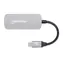 Manhattan USB-C-zu-HDMI-Adapter 3-in-1, silber / Adapter / 4K 30Hz / USB-A 3.2 Gen1 / PD 100 W