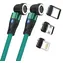 RealPower MagneticCharge 2 grün / Magnetisches Ladekabel / 1 m / Magnetstecker / 6 Adapter