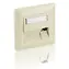 Equip Abdeckplatte für Keystone / Frame / 3 Ports / 45° / RAL 9010