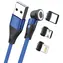 RealPower Magnetisches 3A blaues / Magnetisches Ladekabel / USB-A / 2 m / 6 Adapter