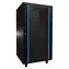 Extralink Rack 22U schwarz / Rackschrank / 19" / Breite 600 mm / Tiefe 600 mm / Tragfähigkeit 600 kg / Glastür