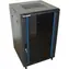 Xtendlan 18U/600x800 schwarz / Rack-Schrank / 19" / Glastür / perforierte Rückwand
