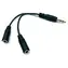 Logo / Audio-Splitter / 3,5-mm-Klinkenstecker - 2x 3,5-mm-Klinkenbuchse / Stereo / 0,2 m / schwarz