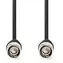 Nedis BNC-Videokabel schwarz / Kabel / BNC - BNC / 75 Ohm / 1 m / PVC