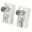 Nedis IEC Antennenstecker, abgewinkelte Buchse, weiß / Stecker / 75 Ohm / vernickelt / 7 mm / 2 Stück.