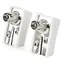 Nedis Koaxial-IEC-Stecker, abgewinkelt, weiß / Stecker / 75 Ohm / vernickelt / Schraubanschluss