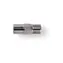 Nedis Antennenadapter F-Buchse - IEC-Stecker / Adapter / vernickelt / 75 Ohm / Metall / Silber
